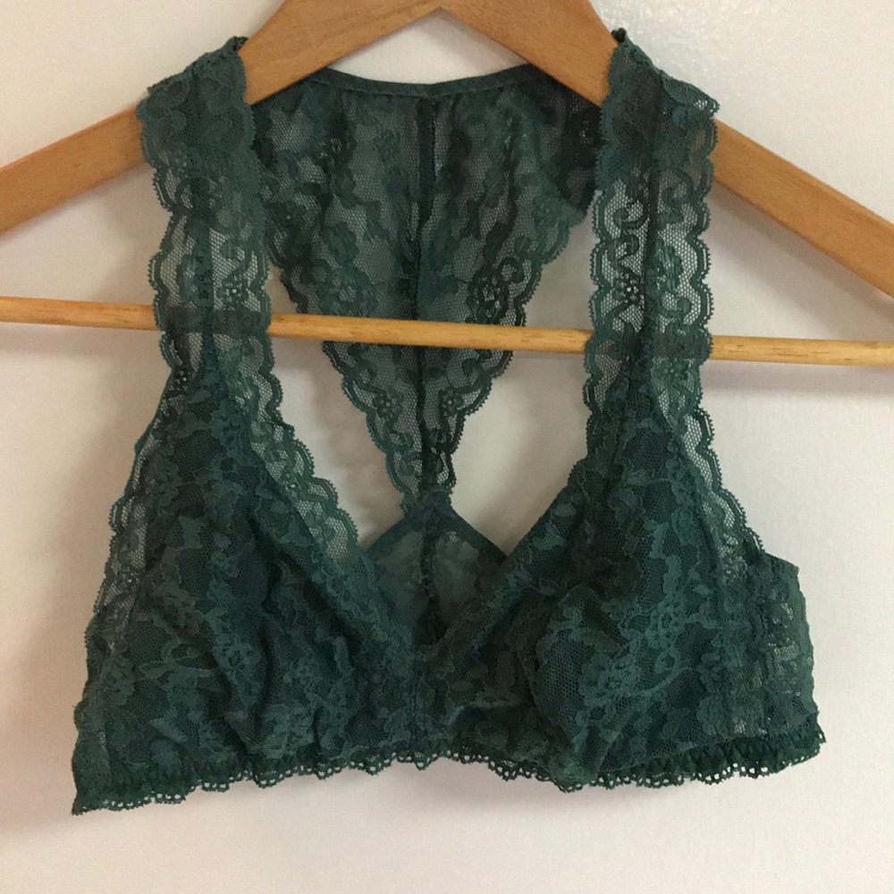 Victoria’s Secret dark teal lacy bralette S/P